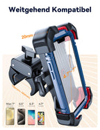 JOYROOM 2026 Handyhalterung Fahrrad, [1s Auto-Sperre][100mph Militär Anti-Shake] Handyhalterung Motorrad, [5s Install] Universal Lenker Holder für iPhone 17 Samsung S25, Alle 4,7‘’-7" Smartphone