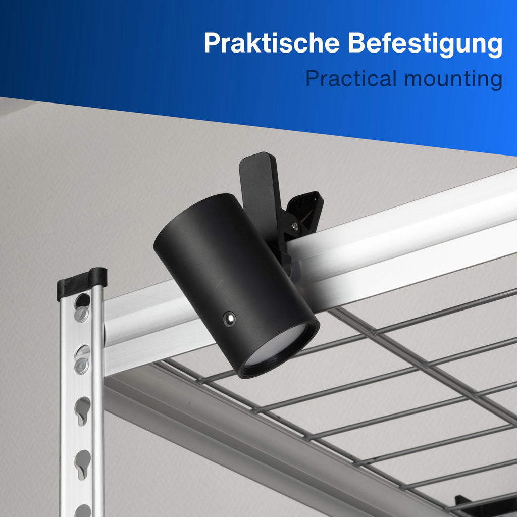 REV LED Wandlampe innen - Wandbeleuchtung mit Akku, 180lm, dimmbar, 360° drehbar, kabellose Leselampe - ideal für Flur, Schlaf- & Wohnzimmer, schwarz