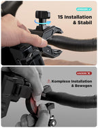 JOYROOM 2026 Upgrade Handyhalterung Fahrrad, Handyhalterung Motorrad Vibrationsgedämpft【Hält Bombenfest】 1S Schnelle Montage und Demontiert am Lenker, Handyhalter Fahrrad für 4.7"-7" Smartphone