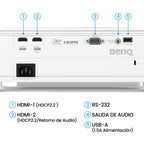 BenQ TK700ST 4K HDR 3000 Lumen Kurzdistanz-Film- und Gaming-Beamer mit 4 ms Reaktionszeit | 240 Hz Bildwiederholfrequenz | HDR10 & HLG | ARC/eARC-Unterstützung | 2D-Keystone-Korrektur | Bildrotation
