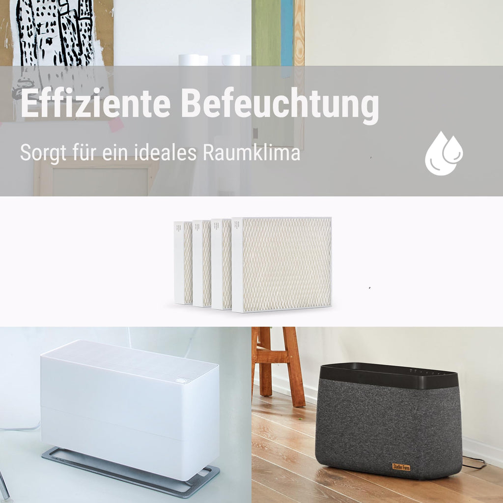 Stadler Form Luftbefeuchter-Filter, effizient und hygienisch, antibakteriell behandelt, passend zur Oskar- und Karl-Familie, Set mit 4 Stück