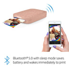 HP Sprocket 2x3 Sofortbilddrucker für Smartphones - Tragbarer, kabelloser Farbdrucker - Zink-Fotopapier mit Kleberückseite - Drucke von kompatiblen iOS- & Android-Geräten per Bluetooth-App - Rosa