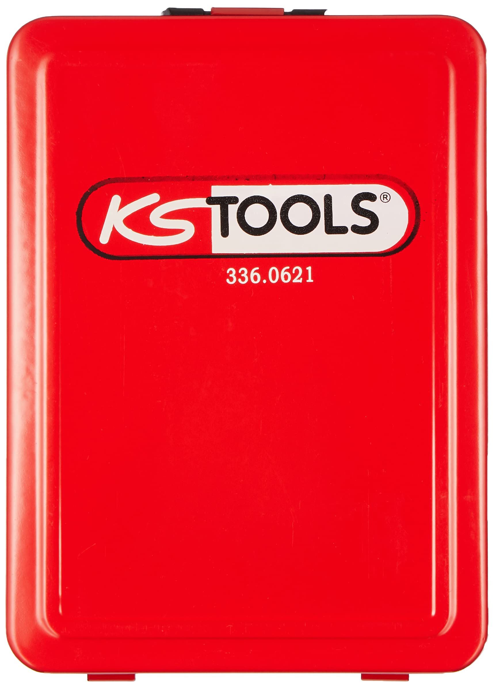 KS Tools 336.0621 HSS Handgewindebohrer-Satz M, Stahlblechkassette 21-tlg.M3-M12