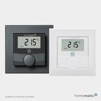 Homematic IP Smart Home Wandthermostat mit Luftfeuchtigkeitssensor, digitales Thermostat Heizkörper/Fußbodenheizung mit App, Temperaturmessung, Energie sparen, 156669A0