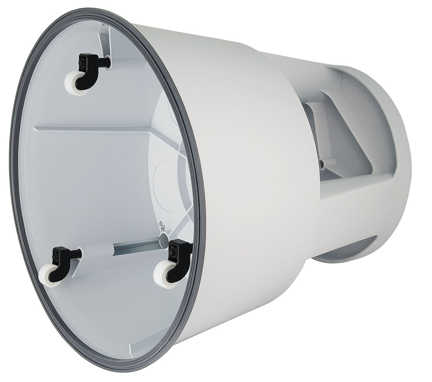 WEDO Rollhocker STEP aus bruchfestem Kunststoff - rollbarer Elefantenfuß Tritthocker, TÜV GS-geprüft, Made in Germany, rutschfest - Höhe ca. 43 cm, Tragkraft 150 kg, Farbe Lichtgrau