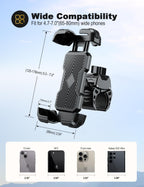 Grefay Handyhalterung Fahrrad, Handyhalterung Motorrad -Universal 360° Lenker Halter für iPhone 16/15/14 Pro Max Plus, SE, 13/12 Pro Max Mini, 11 Pro Max, Samsung S23 S22, Smartphone(4.7"-7.2")