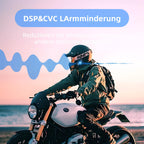 WAYXIN R5 Pro Motorrad Headset Intercom mit HiFi/FM/AI Sprache Motorrad Bluetooth Headset für 2 Personen in Reichweite von 1200m 40mm Motorrad Intercom IP67 wasserdicht （2pc）