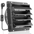 HG Power 350mm Abluftventilator Industrie Wandventilator 1500m³/h Wandlüfter mit Maschensieb Auspuffventilator mit EU-Stecker Aluminium Fensterventilator für Keller Garage Küche