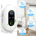 Ozongenerator, Luftreiniger Ozongenerator Geruchskiller, Air Purifier, Luftreiniger Allergiker, Air Ozonizer Generator, Ozongerät für Badezimmer, Küche, Rauch, Autos, Haustiere, Formaldehyd und Geruch