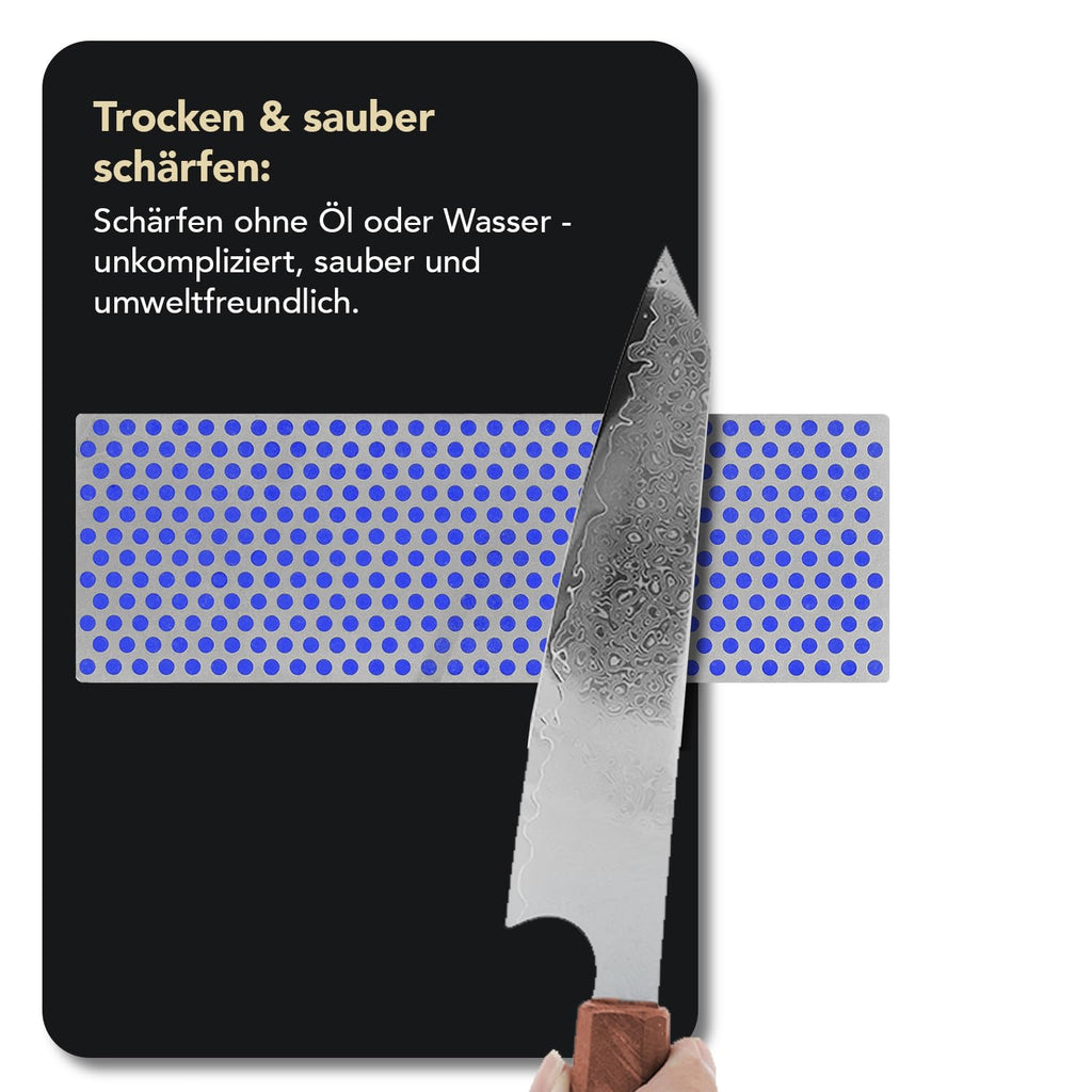 DMT Diamond Whetstone™ Diamant Schleifstein in Holzbox 6" Set Grob, Fein, Extrafein, Messerschärfer in Profiqualität, 15cm Wetzstein für Messer und Werkzeuge, Made in USA, W6EFC