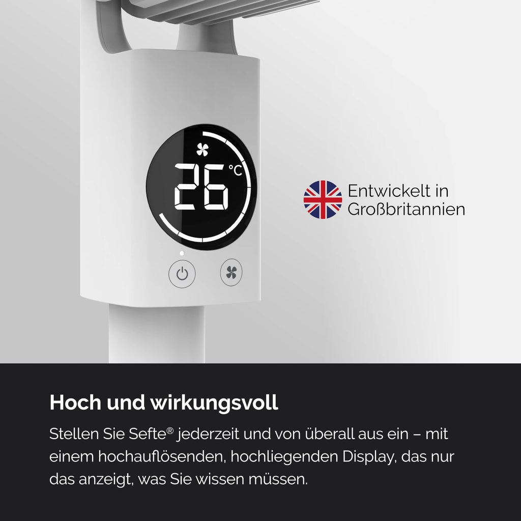 MEACO MeacoFan Sefte® Standventilator - höhenverstellbar Ventilator mit leistungsstarkem Luftstrom - außergewöhnlich leise ferngesteuerte Kühlung – Nachtmodus, Stummschaltung, Ein- und Ausschalttimer