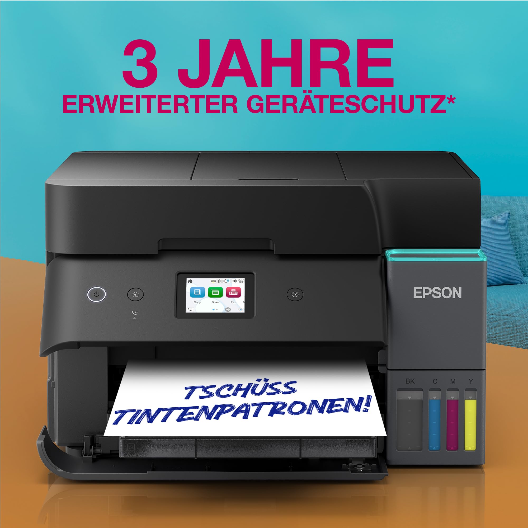 Epson EcoTank ET-4950 A4-Multifunktionsdrucker mit Wi-Fi & AirPrint Tintentank, automatischem Dokumenteneinzug, Duplexdruck, Scannen, Kopieren & Fax, bis zu 3 Jahre Tinte im Lieferumfang enthalten