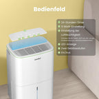 COMFEE Luftentfeuchter 12 Liter/Tag, Geeignet für Räume von ca. 50 Kubikmetern (20 Quadratmetern), Automatische Abtauung, Kindersicherung, Geräuschreduzierung, Kältemittel R290, CDDOE-12DEN7-QA3(EU)