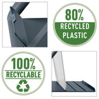 Leitz Höhenverstellbarer Laptopständer, Kompakte Laptop-Erhöhung mit 4 Höhen für 13“-15“ Notebooks, 80% recycelter Kunststoff & 100% recyclebar, IGR-zertifiziert, Ergo Cosy Serie, Dunkelgrau, 64260089