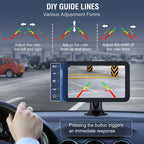 PARKVISION Rückfahrkamera Auto mit Nachtsicht, Rückfahrkamera Nachrüsten System mit 7" LCD Auto Monitor, Rückfahrkameras Kabel 12V-24V für Wohnmobil, Wohnwagen, LKW, PKW, SUV, Pickups