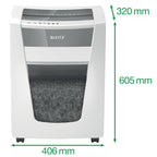 Leitz IQ Aktenvernichter Office Pro, Partikelschnitt Sicherheitsstufe P4, 22-20 Blatt (70-80 g/m²), TÜV+GS zertifiziert, 4 Stunden Dauerbetrieb, 30L Behälter, Sehr leiser Schredder für Büro, 80050000