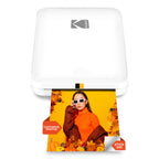 KODAK Step Slim Sofort-Smartphone-Fotodrucker - Tragbarer schlanker Farb-Mobilfotodrucker - Zink 2x3” Klebefotos - Drucken von iOS- & Android-Geräten via Bluetooth mit der Fun-App - Weiß