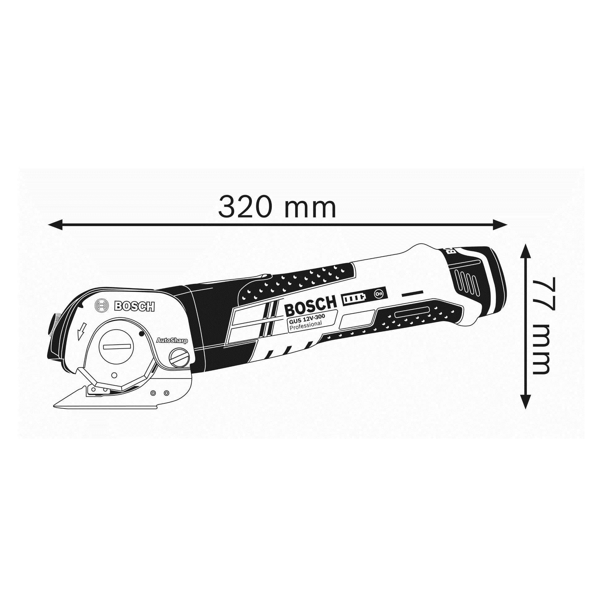 Bosch Professional 12V System Akku Universalschere GUS 12V-300 (inkl. Einlage, L-BOXX, ohne Akku/ Ladegerät)
