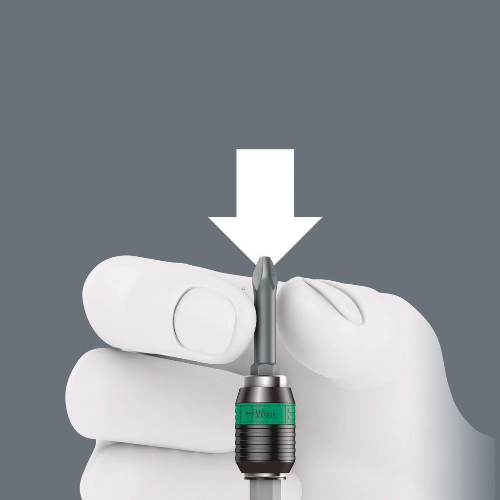 Wera 05051493001 838 RA-R M Bits-Handhalter mit Ratschenfunktion, 1/4", 1/4" x 123,5 mm