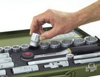 PROXXON Steckschlüsselsatz, Für die kraftvolle Mechanik mit 1/2"-Umschaltratsche, 29-teiliges Werkzeug-Set mit Stahlkasten, 23000