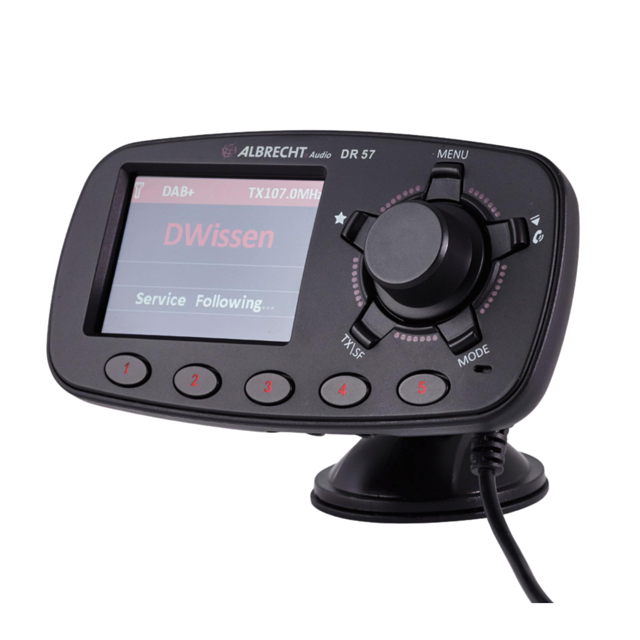 Albrecht DR 57 DAB+ Autoradio-Adapter, zum kabellosen Aufrüsten von KFZ-Radios, DAB+ & Musik-Streaming, inkl. Freisprechfunktion, 27257, schwarz