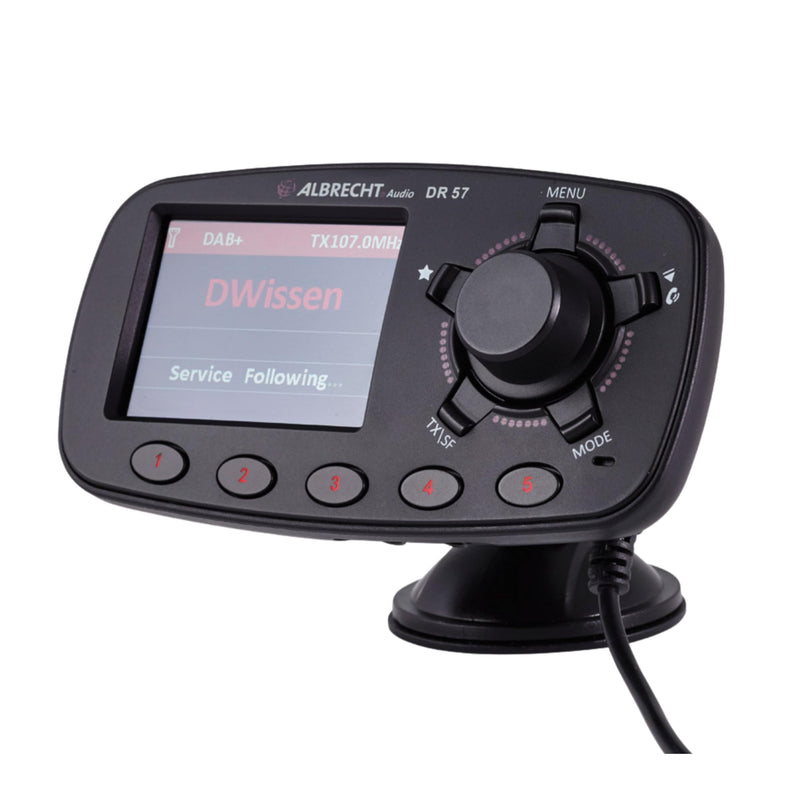 Albrecht DR 57 DAB+ Autoradio-Adapter, zum kabellosen Aufrüsten von KFZ-Radios, DAB+ & Musik-Streaming, inkl. Freisprechfunktion, 27257, schwarz