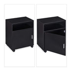 Relaxdays Rollcontainer Büro & Home Office, HBT: 57 x 48 x 34 cm, schwarz