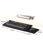 Fellowes Tastaturschublade ausziehbar, zur Montage unter dem Schreibtisch, höhenverstellbar, mit Mausablage und Handgelenkauflage, schwarz