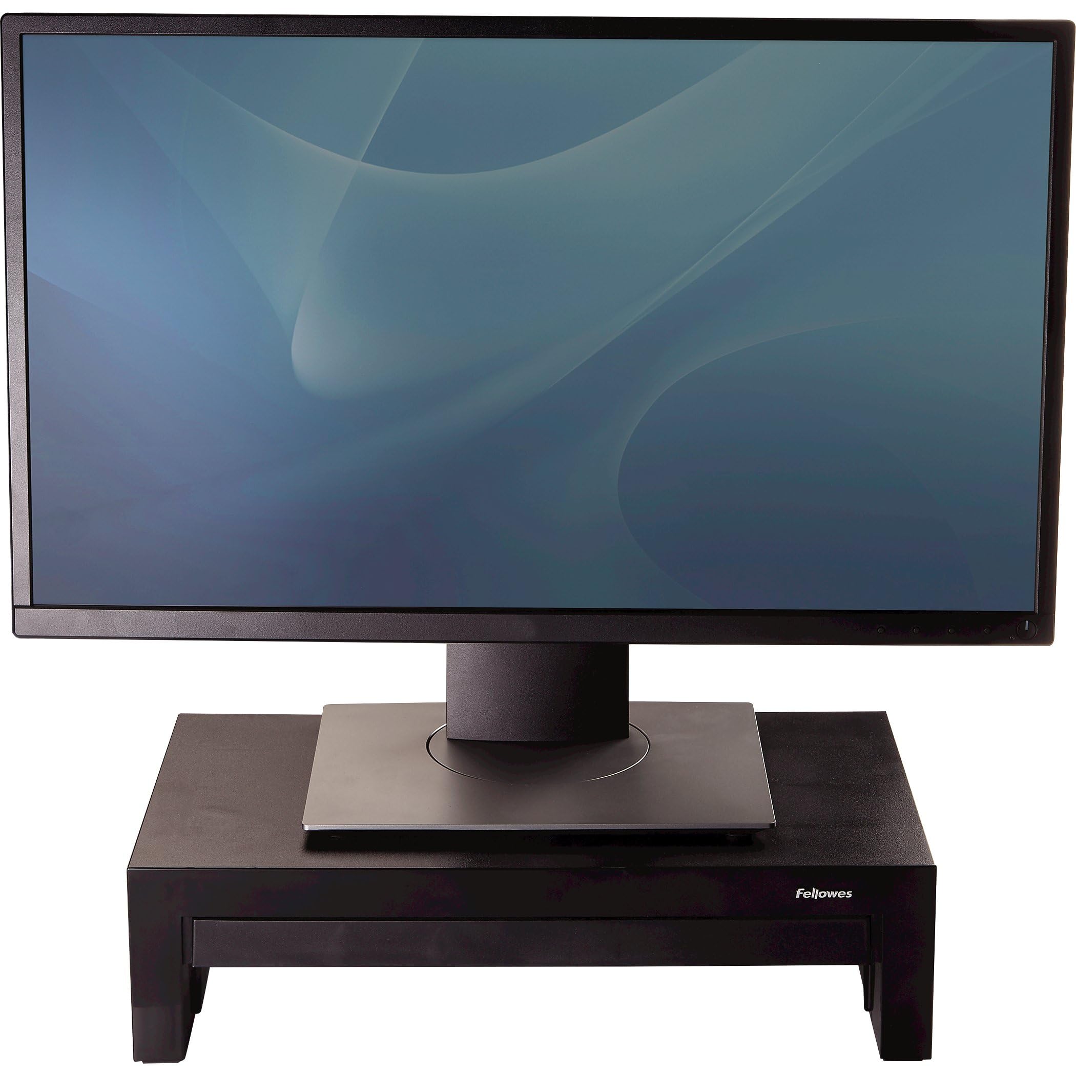 Fellowes Monitorständer Designer Suites, höhenverstellbar um 4 cm, ergonomisch, mit Aufbewahrungsfach, für Monitore bis 21 Zoll bzw. 18 kg