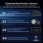 ATOTOZONE 10" QLED AI Android Autoradio 1 DIN, Floating Screen Auto, 8G+128G In-Dash Navigation,4G LTE, Kabelloses CarPlay & Android Auto, Dual-Phone & 2 Bluetooth,SCVC,GPS-Tracking,X10G110E