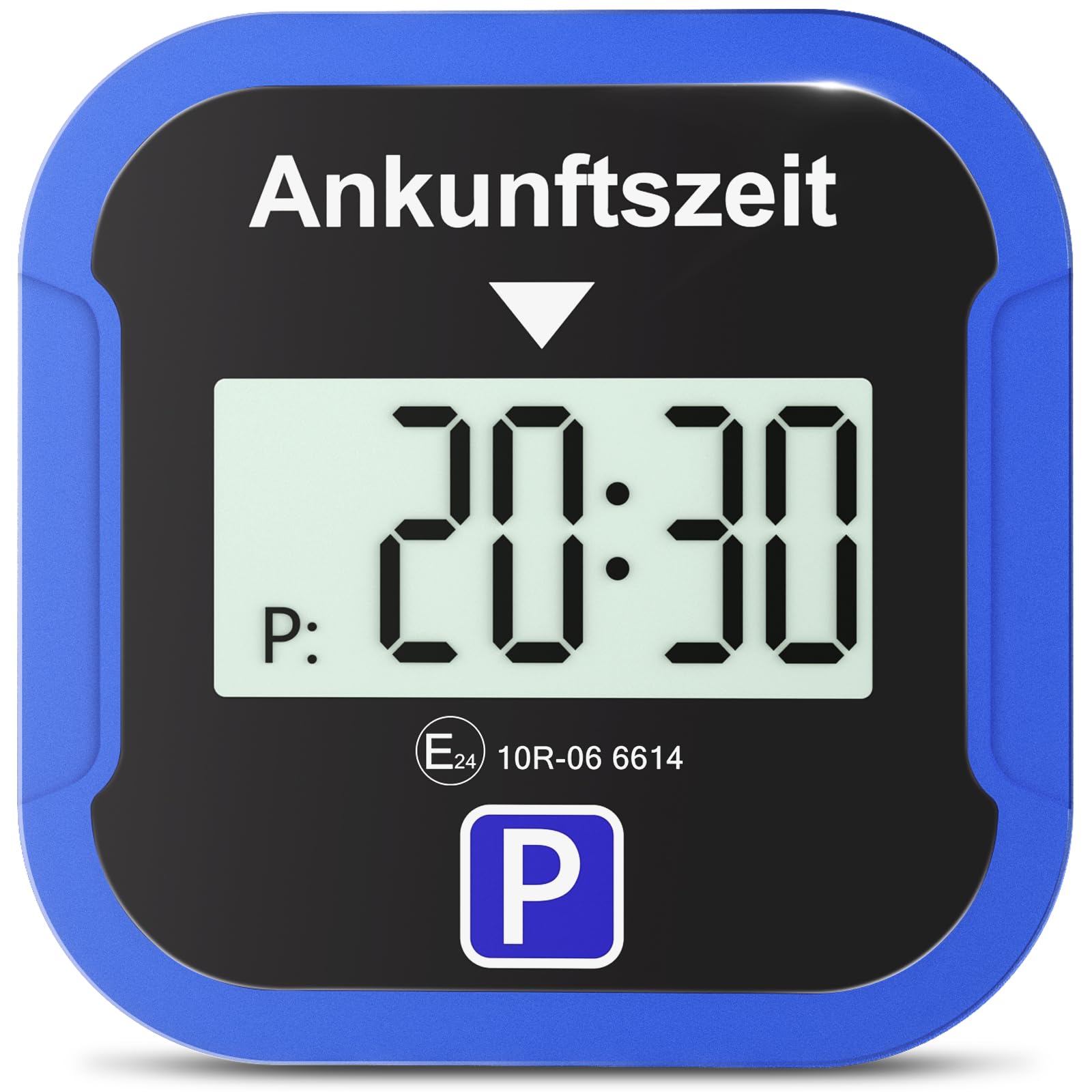 Warmfay® Elektronische Parkscheibe mit Zulassung vom KBA, Automatische Digitale Parkscheibe Elektrisch mit Batterie, Elektrische Parkuhr Auto mit 2 Displays & Nachtmodus & 3 Zeitmodi(1, Blau)
