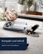 Chamberlain TX4RUNI Universalhandsender - 4-Kanal Handsender für Garagen- & Außentorantriebe - 433 MHz Kompatibel - Inkl. Batterie