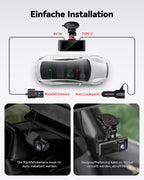 REDTIGER 4K STARVIS 2 Dashcam Auto Vorne Hinten,Touchscreen 3,18 Zoll,Sprachsteuerung,Dash Cam Auto 5.8GHz WiFi 6,GPS,Kostenlose 128GB Karte,2160P UHD-Nachtsicht,Notfall-Sperre,Parkmonitor (F7N Touch)