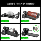 xTool RA2 Pro für xTool F1, S1, M1 Ultra, F1 Utra, P2S und die meisten Lasergravierer, Backenfutter Rotierend, Y-Achse Rotierend Walzengravurmodul zum Zylindrischen Objekten, Zubehör