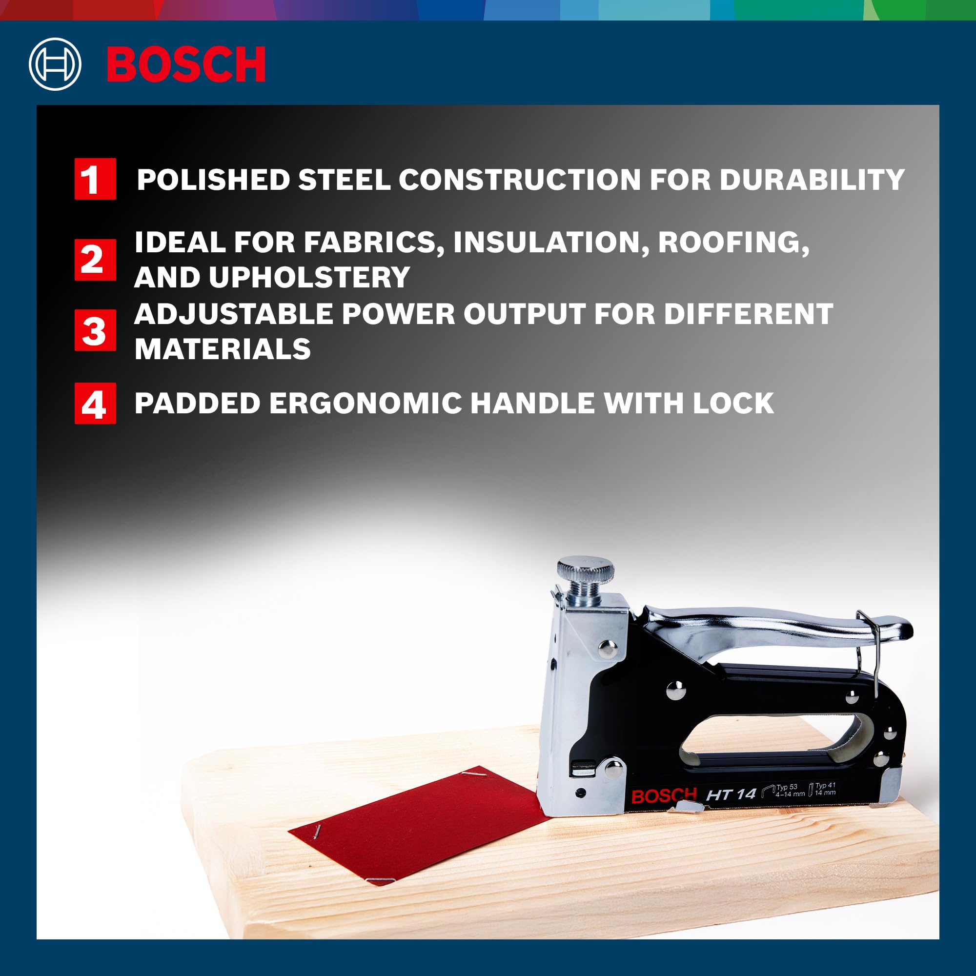 Bosch Professional Handtacker HT 14 (Holz, Klammertyp 53)