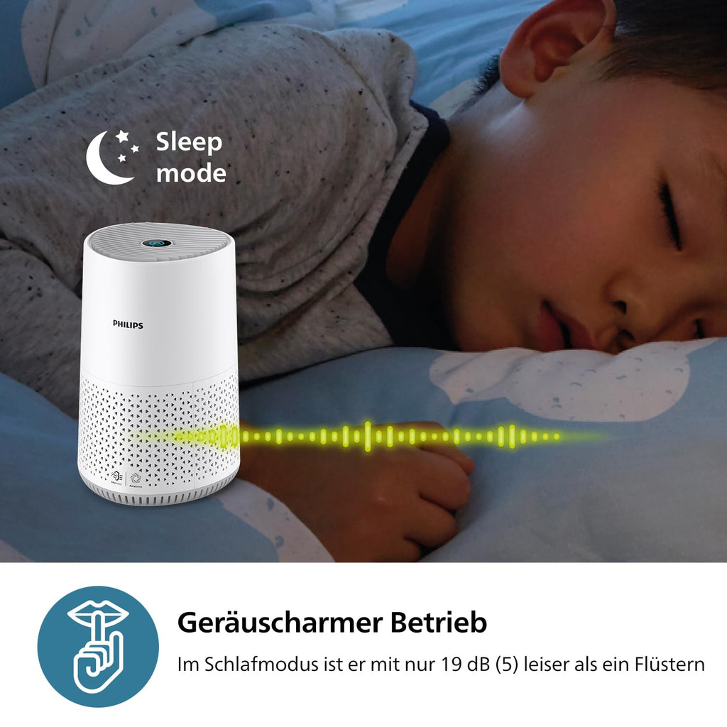 Philips Luftreiniger 600-Serie, energieeffizient mit Smart Sensor, Für Allergiker, HEPA-Filter entfernt 99,97% der Schadstoffe, Deckt bis zu 44 m2 ab, App-Steuerung, Weiß (AC0651/10)
