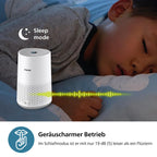 Philips Luftreiniger 600-Serie, energieeffizient mit Smart Sensor, Für Allergiker, HEPA-Filter entfernt 99,97% der Schadstoffe, Deckt bis zu 44 m2 ab, App-Steuerung, Weiß (AC0651/10)