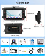 NHOPEEW 7 Zoll 2 + 64G Android Autoradio für VW Passat b6 b7 Golf 5 6 Jetta T5 EOS Polo Touran Seat Sharan - Unterstützung Drahtlos Carplay & Android Auto WiFi GPS FM RDS Mirror Link + Rückfahrkamera