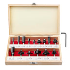 BAIDETS Pro 15tlg. Fräser Set für Holz - Hartmetall Fräsersatz, Zubehör Oberfräsen mit 8mm Schaft, in Robuster Holzbox.
