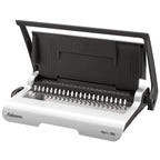 Fellowes Star+ Bindemaschine mit Aufbewahrungsfach – 15 Blatt Stanzkapazität für A4-Dokumente – Manuelle Plastikbindemaschine – 150 Blatt Bindekapazität – Ideal für Zuhause oder das kleine Büro