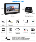 URVOLAX 100% Rückfahrkamera Kabellos: 6700mAh Wiederaufladbare Batterie Magnetische Rückfahrkamera Funk - 7 Zoll Monitor Videoaufzeichnung- DIY Installation für Wohnmobil Wohnwagen Anhänger LKW (65X)