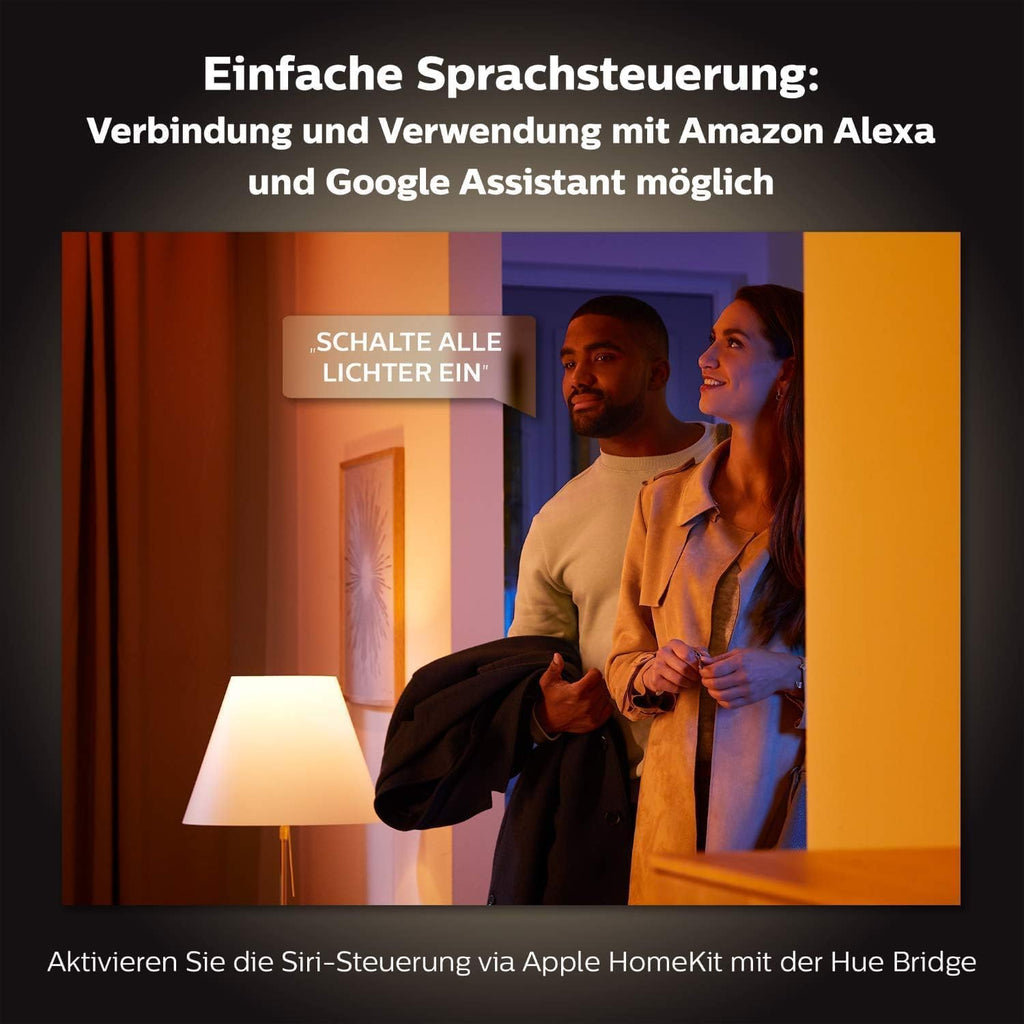 Philips Hue Milliskin White Ambiance Einbauspot, Weiß, (400lm / 70mm), 1er Pack, warm- bis kaltweißes Licht, steuerbar via App, kompatibel mit Amazon Alexa (Echo, Echo Dot), neue Generation