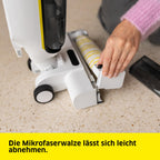 Karcher Saugwischer FCV 3, kabelloser Saugwischer mit 3 Reinigungsmodi, Akkulaufzeit: ca. 30 min, Flächenleistung pro Akkuladung: ca. 130 m², Weiß