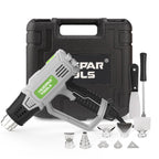 Huepar Tools Professional Heißluftpistole 2300 W mit LCD-Digitalanzeige, in Koffer, Temperaturbereich 50-660 °C, 10 Zubehör, Überlastschut