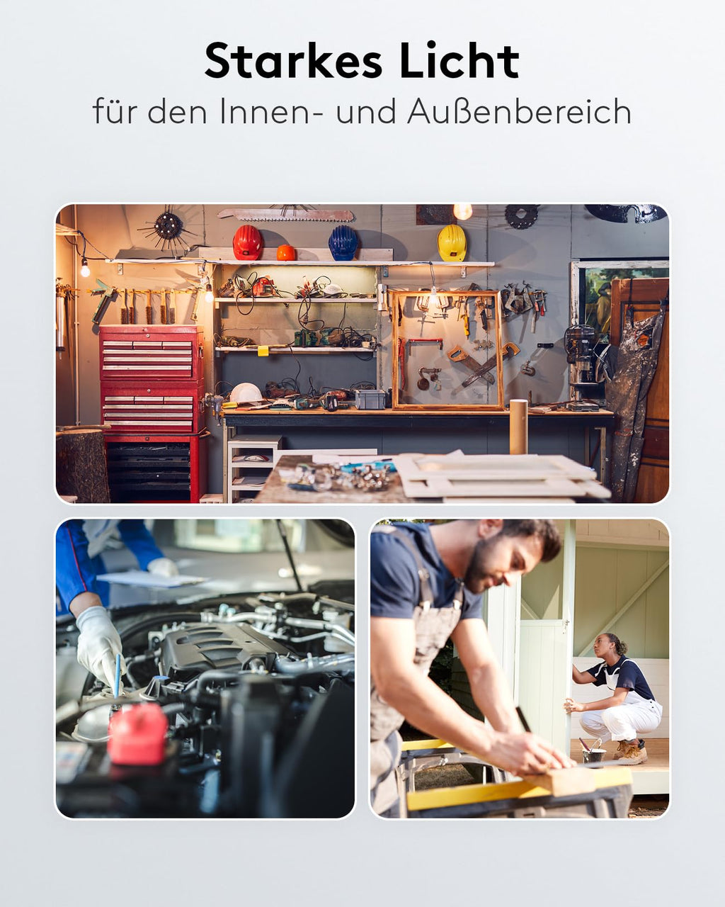 Goobay 2 x 50W Baustrahler LED mit Stativ einstellbar und 2,5m Kabel für Baustelle, Werkstatt oder Keller - IP65 Baulampe LED für Innen- & Außenbereich - Strahler 2x8500 Lumen kaltweißes Licht 6500K