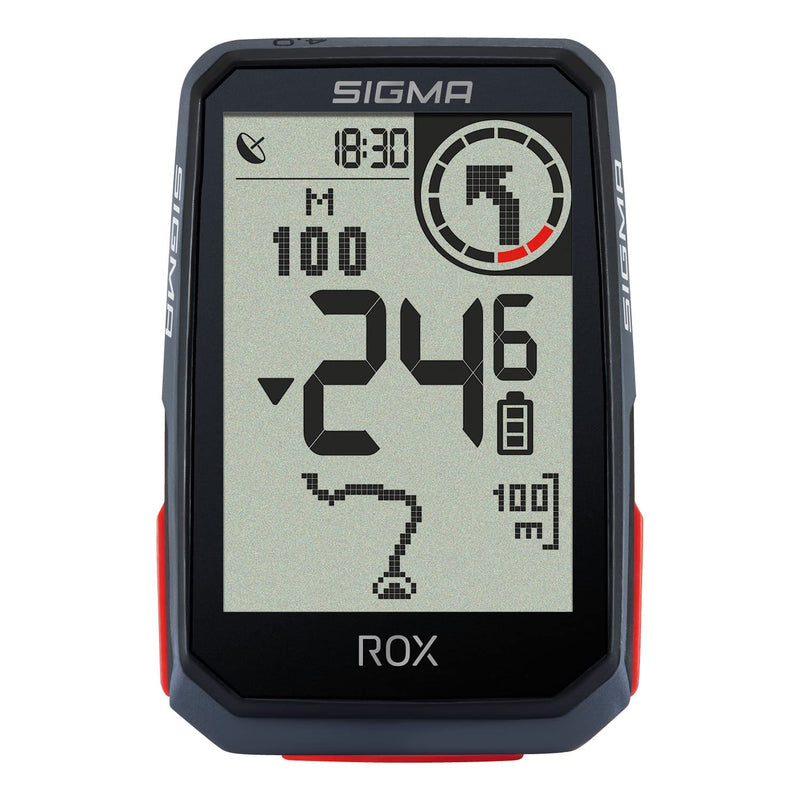 SIGMA ROX 4.0 Black | Fahrradcomputer kabellos GPS & Navigation inkl. Halterung | Outdoor GPS Navigation mit Höhenmessung
