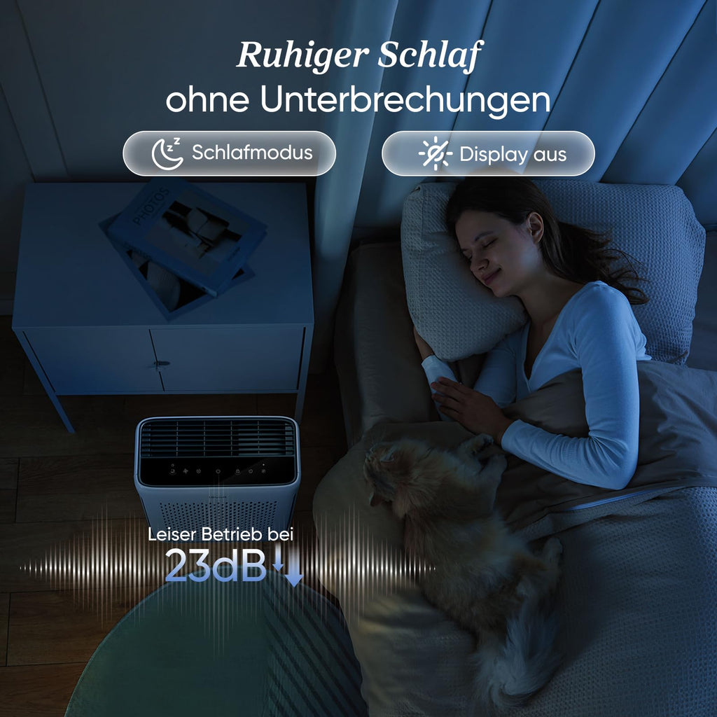 LEVOIT | HEPA Luftreiniger | Air Purifier mit Lichtsensor und waschbarem Vorfilter | Leise | CADR 243 m³/h, Wohnung bis 52 m² | entfernt 99,97 % von Staub, Pollen, Tierhaaren & Gerüchen | Tiermodus