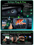 Wireless Carplay & Android Auto Adapter, Mavlou Metalldesign Mini & Stabiler 2-in-1-Dongle, Convert Wired CarPlay/Android Auto zu Wireless, für iOS 10+/Android 11+ & Autos ab 2016 (Schwarz)