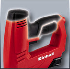 Einhell Elektrotacker TC-EN 20 E (für Klammern Typ 53, Nägel Typ 47, elektronische Schlagkraftvorwahl, Sicherheitsnase, inkl. 1000 Klammern/500 Nägel)