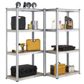Juskys 2er-Set Lagerregal Easy 2X 160x80x40cm (HxBxT) | 640kg Traglast | 8 Böden | Metall Schwerlastregal Kellerregal Steckregal Regal Regalsystem Metallregal